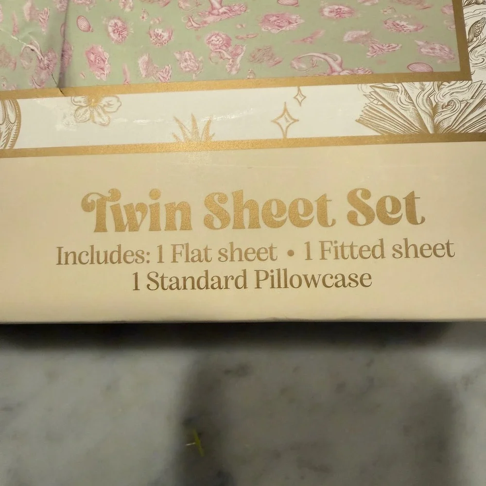 Wicked Katie Kime Twin Sheet Set Nod to Dorothy Green Pink Toile 3pc New Target
